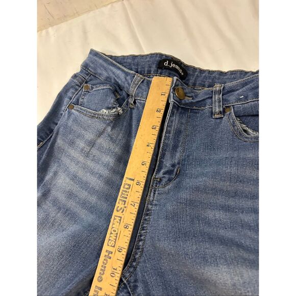 D. Jeans denim stretch jeans raw hems size 8 - Picture 15 of 16